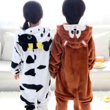 Cow/Squirrel Kids Animal Onesie Pajamas