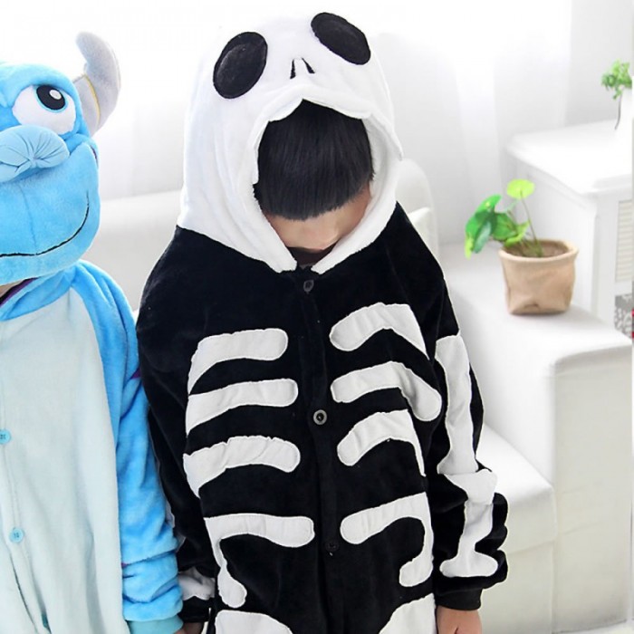 Skeleton/Sully Kids Animal Onesie Pajamas