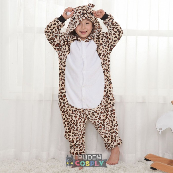 Leopard Kids Animal Onesie Pajamas