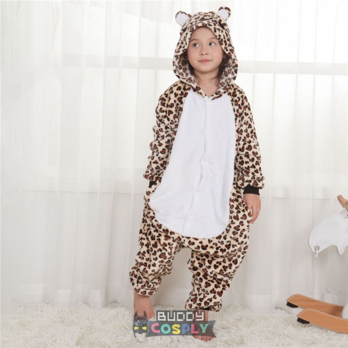 Leopard Kids Animal Onesie Pajamas