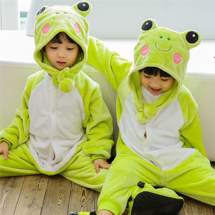 Animal Onesies long sleeve Pajamas,frog kids animal onesie pajamas | D4  wkid2012033