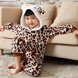 Leopard Kitty Cat Kids Animal Onesiess Pajamas