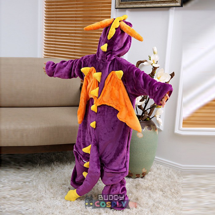 Purple Dragon Kids Animal Onesiess Pajamas