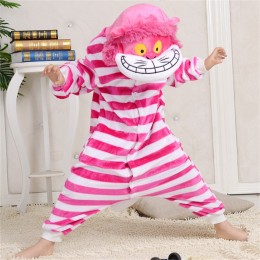Animal Kigurumi Pink Red Cheshire Cat Onesies Pajamas