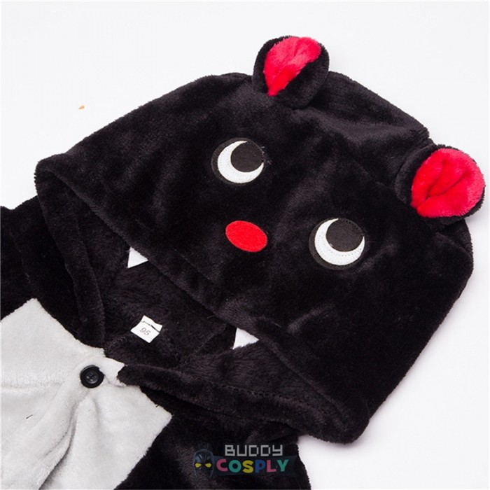 Animal Kigurumi Black Red Bat Onesies Pajamas