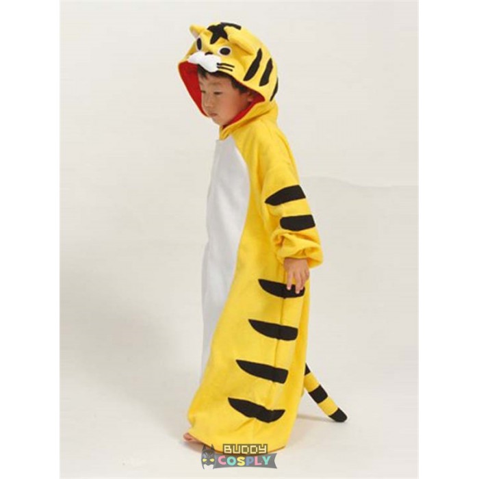Yellow Tiger Kids Onesies Pajamas Costumes Cartoon Onesie